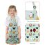 Pipoobear Schürze Kinder mit Taschen für 3-6 Jahre Junge Mädche, Verstellbar Kinderschürze Baumwolle Kinderschürzen für Küche Kochen Backen Malerei Grillen Garten Party Geschenk (Blau)
