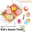 HERSITY Cupcake Spielzeug Torten, Holzspielzeug Küche Gebäck Kinderküche mit Palette, Rollenspiele Kinder Geburtstagsgeschenk für Mädchen 3 4 5 Jahren