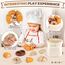 Airlab Kinderküche Spielküche Zubehör aus Holz, Küchenspielzeug Schneiden Brot Kinder, Bäckerei Spielzeug Lebensmittel Holz mit Klett-Verbindung, Holzspielzeug Küche Pädagogisches Rollenspiel Geschenk