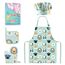 Pipoobear Kinderschürze Backset Kinder für 3-6 Jahren, 4 Backset inklusive Schürze Kinder Kochmütze Ofenhandschuhe Matte aus Baumwolle, Kinderschürzen für Malerei Kochen Backen Küche