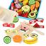 Kinderküche Zubehör Holz, Spielküche Zubehör für Kinder, Holzspielzeug Küche mit Schneidbarem Obst, Zubehör Spielküche, Spielzeug Küchenzubehör für Mädchen und Jungen ab 2 3 Jahren
