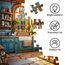 TangComplete Puzzle 1000 Teile für Erwachsene und Kinder, Impossible Game, Puzzles-Geschenk, Clevere Rätsel, Puzzles Farbenfrohes, Puzzle mit Warme Küche-Motiv