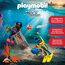 PLAYMOBIL City Action Polizeitaucher mit Schatz | 2 Figuren + Unterwasser-Scooter & Meerestiere | Fördert Kreativität | Kinder Spielzeug ab 4 Jahren | 72078