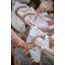 Little Dutch Puppenbuggy Puppenwagen klappbar aus Metall mit Soft-Griffen und Tasche - für Puppen von 33-46 cm, White Meadows/rosa