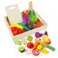 Dilpeak Hölzernes Küche Kinder Spielzeug, Schneiden Sie Obst und Gemüse Magnetspielzeug, Kochen Lebensmittel Simulation Bildungs und Farbe Wahrnehmung für Vorschulalter Kleinkinder Jungen Mädchen