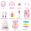 BNUZEIYI Babyzubehör – Fütterungs- und Pflegeset mit Flaschen, Windel, Wickelunterlage, Kleidung für 35,6–40,6 cm Puppen, 45,7 cm Rollenspielset für Mädchen, Geschenk