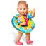 Heless 88 - Schwimm-Set für Puppen, Badeanzug, Clogs, Schwimmring und -flügel mit lustigen Bade- und Wassermotiven, Puppengröße ca. 35 - 45 cm, für Badespaß an heißen Sommertagen