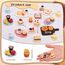 Kaisibum 50 Stücke Miniatur Essen und Trinken, Miniatur Deko Harz Puppenhaus Zubehör Miniatur Lebensmittel Set, Mini Küche Kleine Puppenzubehör Spielgeschirr