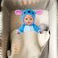 Baby Kleidung für 14-17 Zoll Baby Puppen, Puppenkleidung mit Aufhänger Socken, Blaue Puppenkleidung für 35-43 cm Neugeborene Baby Puppen Mädchen Ostern Geburtstag