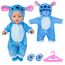 Baby Kleidung für 14-17 Zoll Baby Puppen, Puppenkleidung mit Aufhänger Socken, Blaue Puppenkleidung für 35-43 cm Neugeborene Baby Puppen Mädchen Ostern Geburtstag