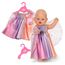 BABY born Regenbogen Kleid 43cm, Puppenkleid mit Flügeln und Glitzer für 43cm Puppen, 836132 Zapf Creation