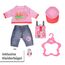 Baby Born Snack Shop Outfit, Outfit mit Cap, Schuhen und Rucksack für 43cm Puppen, 835944 Zapf Creation