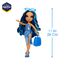 Rainbow High Swim & Style - Skyler (Blau) - 28 cm Große Puppe mit Schimmerndem Pareo, auf 10+ Arten zu tragen - Ausziehbarer Badeanzug, Sandalen, Spielzubehör - Spielzeug - Ideal für 4 bis 12 Jahre