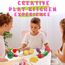 Spielküche Zubehör Holz, Holz Obst und Gemüse zum Schneiden, Kinderküche Zubehör, Spielobst zum Schneiden, Kinder Simulation Lernspielzeug Rollenspiele Geschenk