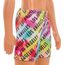 Barbie Ken Beach Puppe mit blonden Haaren in einem farbenfrohen Badeanzug mit Los Angeles-Aufdruck