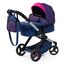 Bayer Design 17054AA Puppenwagen Xeo mit Tasche, höhenverstellbarer Griff, Schwenkschieber, wandelbar als Puppenjogger, bewegliche Vorderräder, integrierter Korb