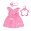BABY Born Trendy Blumenkleid, Puppenkleid aus rosa Spitzenstoff mit Haarband für 43 cm Puppen, 832684 Zapf Creation