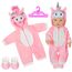 Aolso Kleidung Outfits für Baby Puppen, Babypuppenkleidung für 14–18 Zoll große Puppen, 35–45 cm große Babypuppen, Puppe Zubehör, Neue Puppenkleidungs-Outfits, Geschenke für Mädchen (Einhorn)