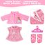 Aolso Puppenkleidungsset, 14–18 Zoll Puppenkleidung, Puppenzubehör passend für 35–45 cm, Babypuppenkleidung mit 1 Kleiderbügel, Geburtstagsgeschenk für Mädchen (Rosa-Lamm)