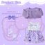 Xerteam 4 teilig Lila Puppenkleidung für 36-43cm Mädchen Puppe, Puppezubehör Mantel Puppen Kleider Socken Schmetterling Stirnband für 16-18 Zoll Baby Puppe, Puppensachen Set Geschenk Kinder