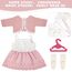 Aolso Puppenkleidungsset, 14–18 Zoll Puppenkleidung, Puppenzubehör passend für 35–45 cm, Babypuppenkleidung mit 1 Kleiderbügel, Geburtstagsgeschenk für Mädchen (Kleid)