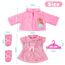 Aolso Puppenkleidungsset, 14–18 Zoll Puppenkleidung, Puppenzubehör passend für 35–45 cm, Babypuppenkleidung mit 1 Kleiderbügel, Geburtstagsgeschenk für Mädchen (Rosa-Lamm)