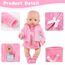 Aolso Puppenkleidungsset, 14–18 Zoll Puppenkleidung, Puppenzubehör passend für 35–45 cm, Babypuppenkleidung mit 1 Kleiderbügel, Geburtstagsgeschenk für Mädchen (Rosa-Lamm)