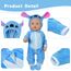 Aolso Kleidung Outfits für Baby Puppen, Babypuppenkleidung für 14–18 Zoll große Puppen, 35–45 cm große Babypuppen, Puppe Zubehör, Neue Puppenkleidungs-Outfits, Geschenke für Mädchen (Stich)