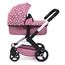 Bayer Design 17076AB Puppenwagen Xeo mit Tasche, höhenverstellbarer Griff, Schwenkschieber, wandelbar als Puppenjogger, bewegliche Vorderräder, integrierter Korb, Nordisches Rosa