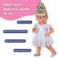 BABY born Ballerina-Outfit - Body & Tüll-Rock mit Schwanen-Stickerei - Inkl. Haarreif mit Krone & Schuhen - Hochwertiges Puppenzubehör - Kleidung geeignet für Puppen der Größe 43 cm