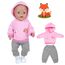 Kleidung Outfits für Baby Puppen, Herbst Puppenkleidung 36-45cm, Puppen Kleidung, Puppenkleidung mit Kapuzensweatshirt und Hose, Animal Element Puppenkleidungsset Geschenk für Kinder, Mädchen Jungen