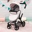 Bayer Design 17031AA Puppenwagen Xeo mit Tasche, höhenverstellbarer Griff, Schwenkschieber, wandelbar als Puppenjogger, bewegliche Vorderräder, integrierter Korb