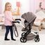 Bayer Design 17086AB Puppenwagen Xeo mit Tasche, höhenverstellbarer Griff, Schwenkschieber, wandelbar als Puppenjogger, bewegliche Vorderräder, integrierter Korb, Cappuccino