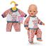 BABY Born Jogginganzug mit Dschungelmotiv zum Aufklappen, Sweatshirt & Leo-Hose - Hochwertiges Puppenzubehör - Kleidung geeignet für alle Puppen der Größe 36 cm