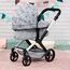 Bayer Design 17007AA Puppenwagen Xeo mit Tasche, höhenverstellbarer Griff, Schwenkschieber, wandelbar als Puppenjogger, bewegliche Vorderräder, integrierter Korb, Grau, Weiß, Rosa