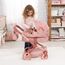 Bayer Design 17026AA Puppenwagen Xeo mit Tasche, höhenverstellbarer Griff, Schwenkschieber, wandelbar als Puppenjogger, bewegliche Vorderräder, integrierter Korb, Rosa