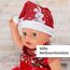 Baby Born Weihnachtsoutfit 43cm, Weihnachtskleid mit Pailletten, Leggings und Weihnachtsmütze für 43cm Puppen, 836118 Zapf Creation
