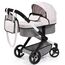 Bayer Design 17031AA Puppenwagen Xeo mit Tasche, höhenverstellbarer Griff, Schwenkschieber, wandelbar als Puppenjogger, bewegliche Vorderräder, integrierter Korb