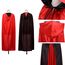 Kinder Vampir Umhang,Junge Mädchen Halloween Vampir Umhang mit Kapuze,Schwarzer Rot Umhang mit Kapuze,Cosplay Für Halloween Kostüm(90cm)