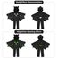Fledermaus Kostüm Kinder,Unisex Halloween Kostüm Fledermaus Glow in the Dark mit Tattoo & Handschuhe,3-11 Jahre Fledermauskostüm Kinder Junge Mädchen Halloween Fledermausanzüge Karneval kostüme(M)
