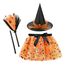 Hexenkostüm Kinder,Halloween Kostüm kinder Hexe Mädchen,Tütü Hexen Verkleidung Set für Halloween mit Hexenhut und Besen,Tüllrock Spinnenkostüm für kinder,Karneval Mottoparty Halloween Accessoiresf