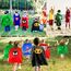 LATERN 6Pcs Superheld Cape und Maske, Cartoon Superheld Kostüme Verkleiden sich Spielzeug für Kinder Jungen Mädchen Geburtstag Party Favors