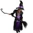 Spooktacular Creations Hexe Kostüm, Hexenkostüm, Karneval Fasching Bekleidung, 3-teiliges Halloween Kostüm Deluxe Set für Mädchen
