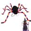 TETSMG Halloween Kostüme Spinne Rucksack, Halloween Deko Horror Plüsch Spinnen Kostüm für Kinder und Erwachsene mit 8 modi Lichtern, Spinnenkostüm, Süßigkeitentasche, Lustige Kostüm Kinder Spinne