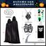 YADODO Sensenmann Kostüm Kinder Junge Mädchen mit Sense Mask 134 140 146 152 Gruselig Halloween Kostüm Kinder Sensenmann Umhang mit Kapuze Schwarzer Scream Reaper Tod Kostüm Sensenmann Kind