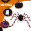 TETSMG Halloween Kostüme Spinne Rucksack, Halloween Deko Horror Plüsch Spinnen Kostüm für Kinder und Erwachsene mit 8 modi Lichtern, Spinnenkostüm, Süßigkeitentasche, Lustige Kostüm Kinder Spinne