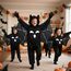 Fledermaus Kostüm Kinder,Unisex Halloween Kostüm Fledermaus Glow in the Dark mit Tattoo & Handschuhe,3-11 Jahre Fledermauskostüm Kinder Junge Mädchen Halloween Fledermausanzüge Karneval kostüme(M)
