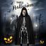 YADODO Sensenmann Kostüm Kinder Junge Mädchen mit Sense Mask 134 140 146 152 Gruselig Halloween Kostüm Kinder Sensenmann Umhang mit Kapuze Schwarzer Scream Reaper Tod Kostüm Sensenmann Kind