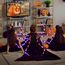 TETSMG Halloween Kostüme Spinne Rucksack, Halloween Deko Horror Plüsch Spinnen Kostüm für Kinder und Erwachsene mit 8 modi Lichtern, Spinnenkostüm, Süßigkeitentasche, Lustige Kostüm Kinder Spinne