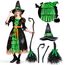 Spooktacular Creations Grün Hexe Kostüm, Hexenkostüm, Karneval Fasching Bekleidung, 3-teiliges Halloween Kostüm Deluxe Set für Mädchen